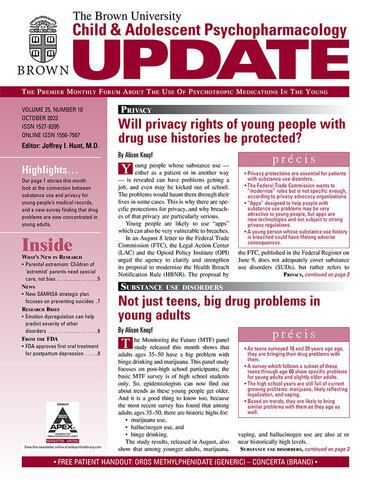 brown university child and adolescent psychopharmacology